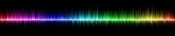 Rainbow coloured sound waves against a black background. Mental health and the difficult conversation